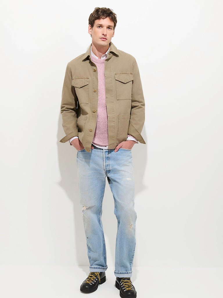 Garment Dyed Chore Jacket in Canvas- Dusty Olive Alex Mill Jackets