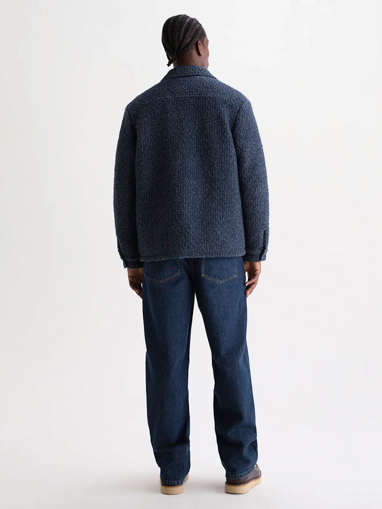 Mount Reversible Overshirt- Grey Bobble Wool Wax London Jackets