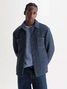 Mount Reversible Overshirt- Grey Bobble Wool Wax London Jackets