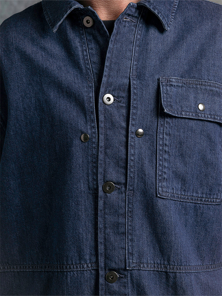 Barra Overshirt- Washed Denim Kestin Shirts