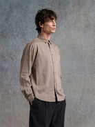 Dirleton Herringbone Shirt- Brown Kestin Shirts