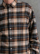 Dirleton Heavy Flannel Check- Navy Kestin Shirts