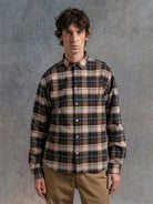Dirleton Heavy Flannel Check- Navy Kestin Shirts