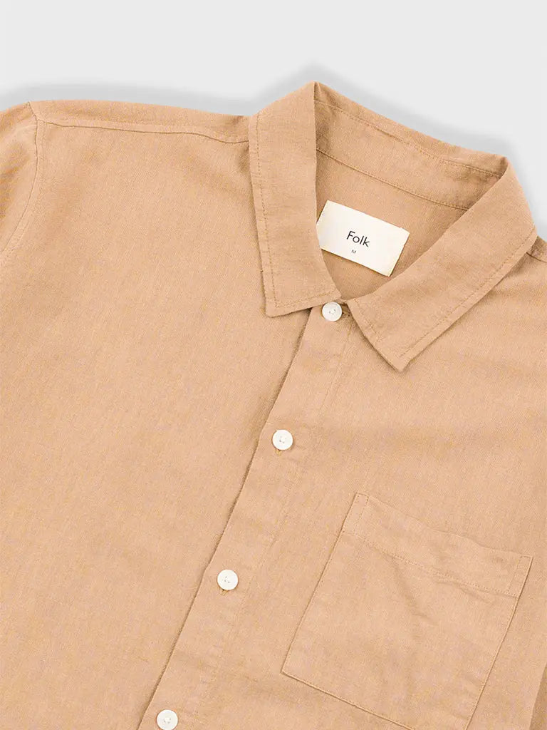 Gabe Shirt- Soft Brown Folk