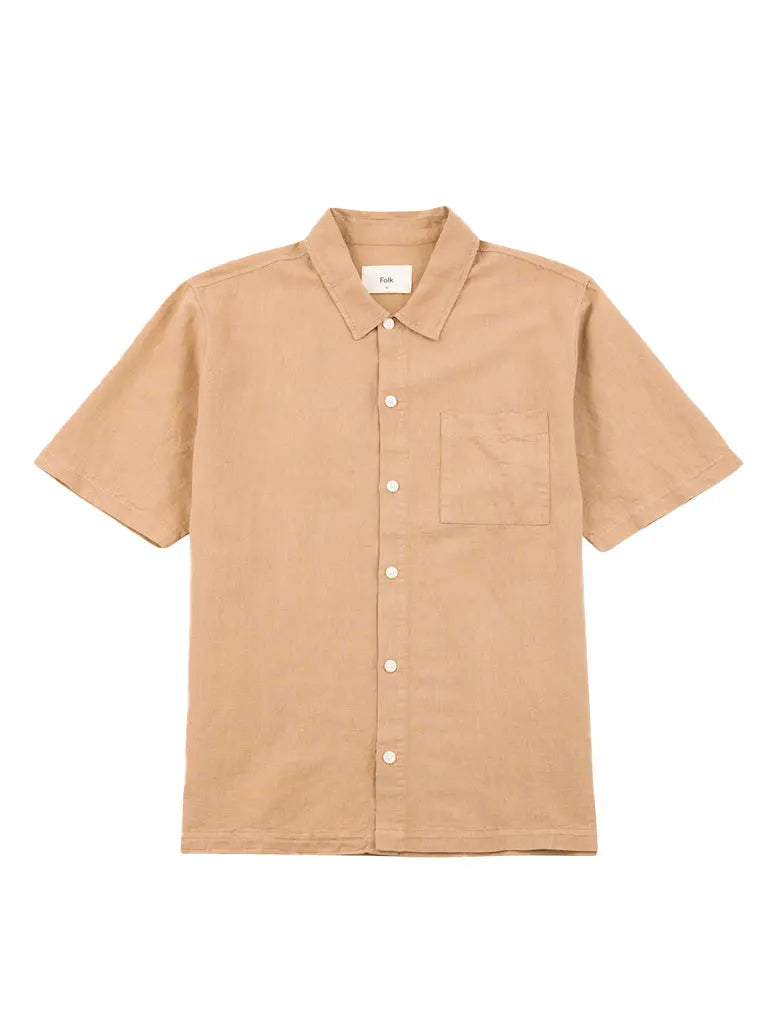 Gabe Shirt- Soft Brown Folk