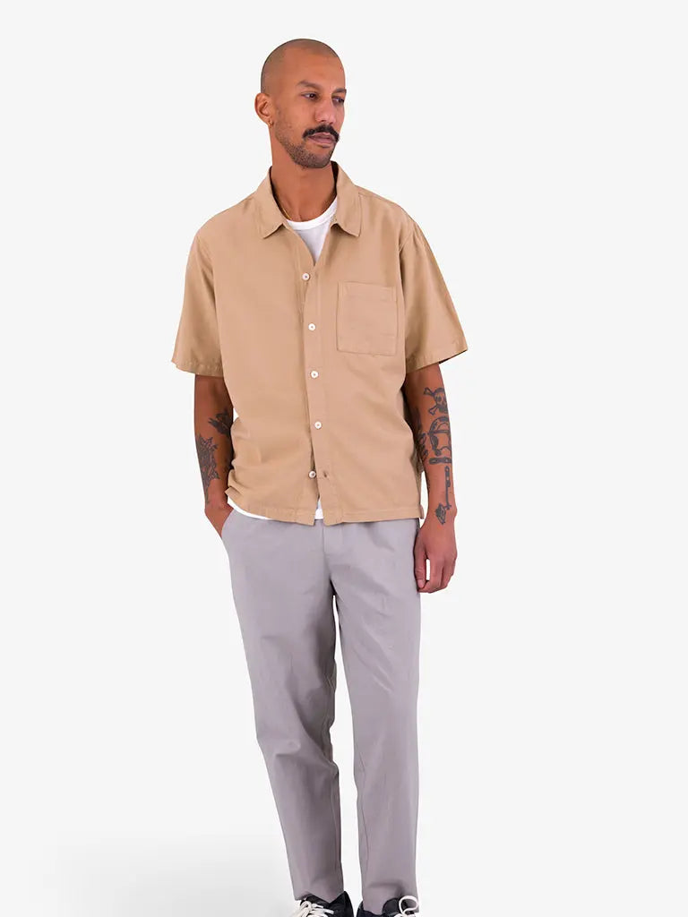 Gabe Shirt- Soft Brown Folk