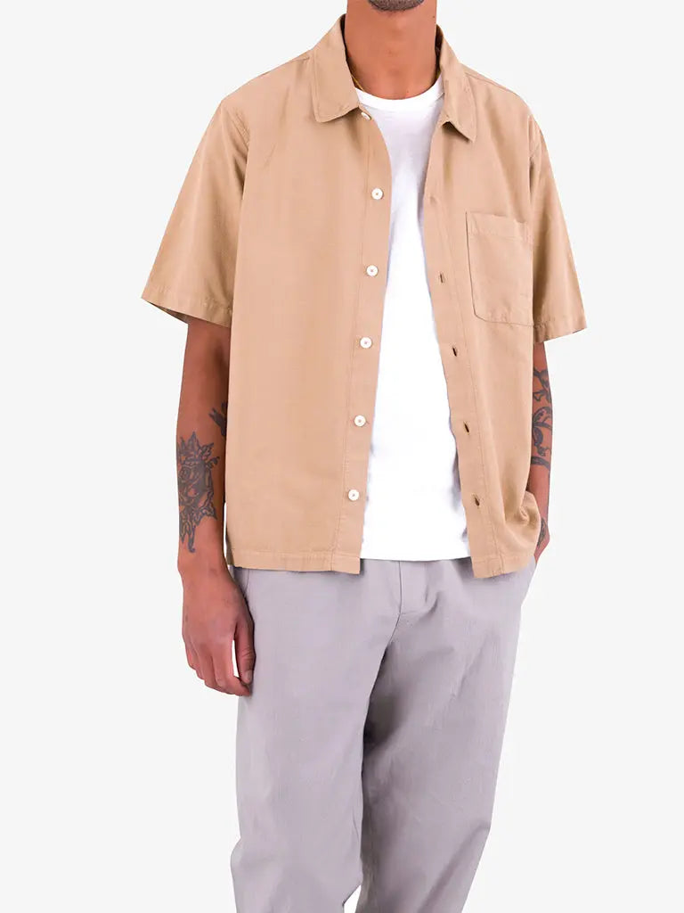 Gabe Shirt- Soft Brown Folk