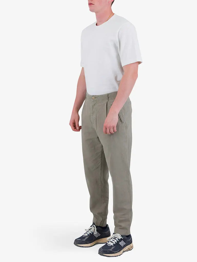 Assembly Pant- Sage Cotton Linen Folk