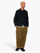 Anniversary Patch Overshirt- Dark Green Moleskin Folk Jackets