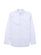 Relaxed Fit Shirt- Blue Microstripe Folk Shirts