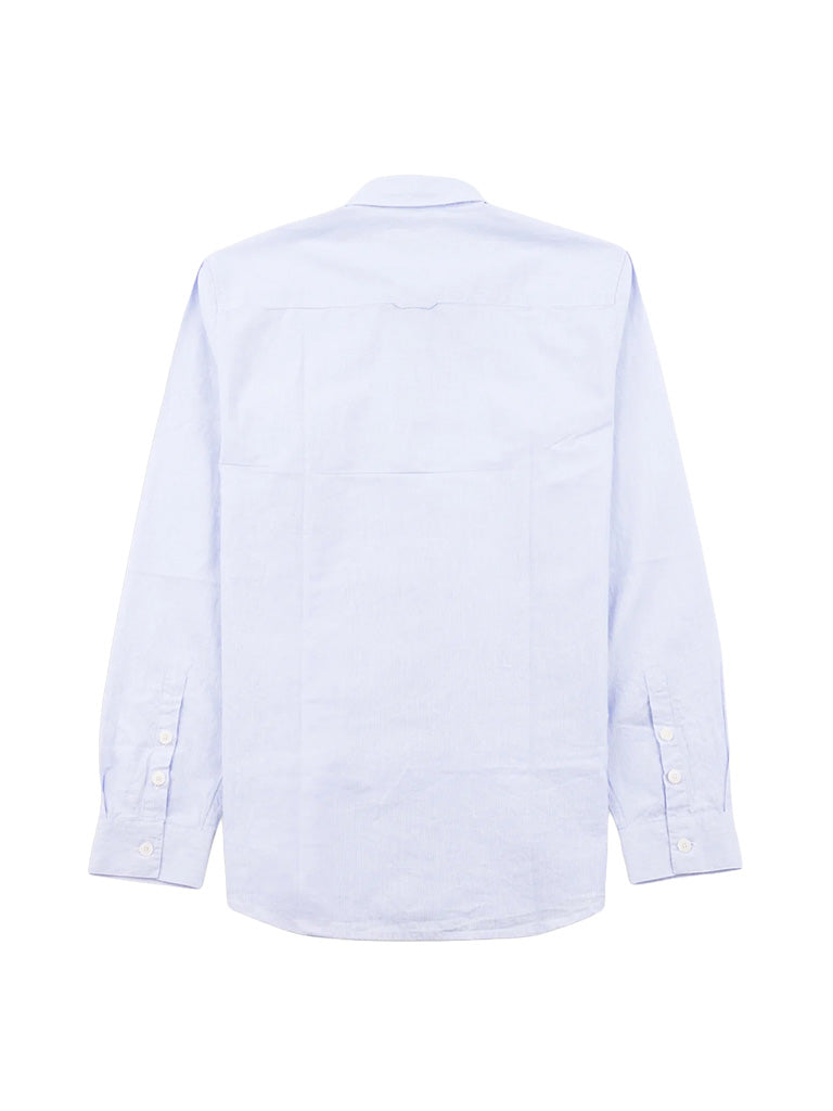 Relaxed Fit Shirt- Blue Microstripe Folk Shirts