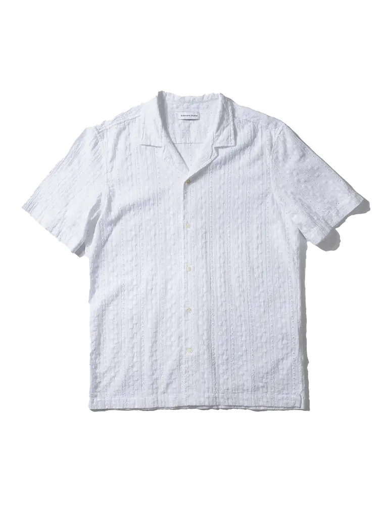 Freedom Short Sleeve Shirt- White Edmmond Studios