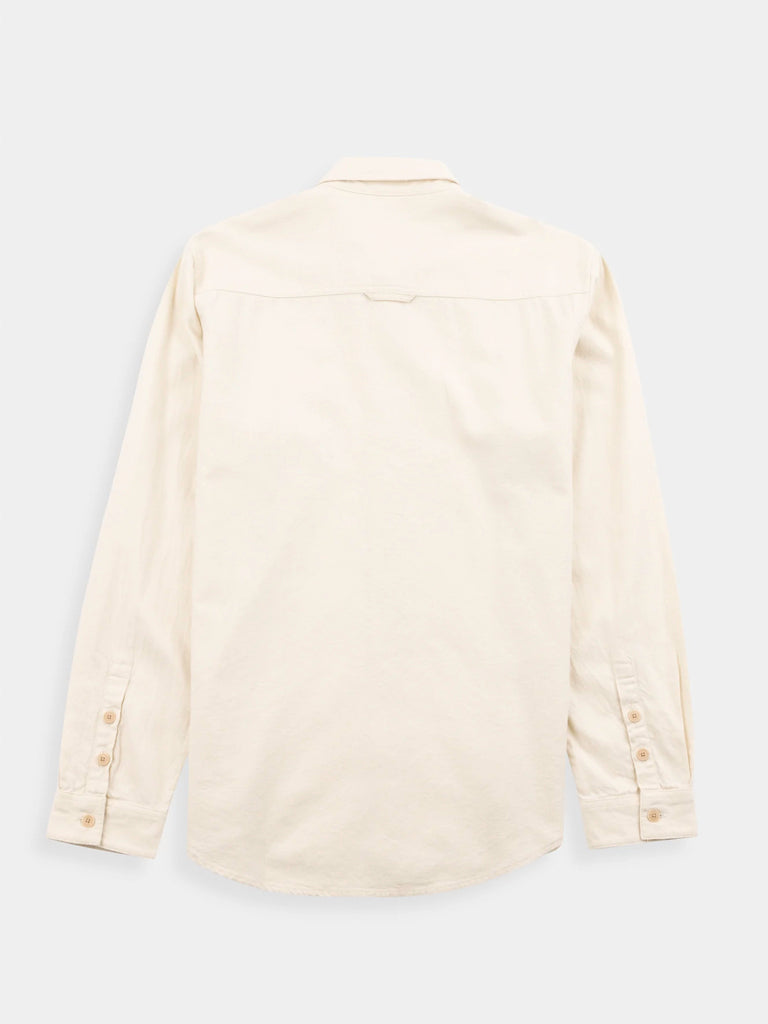 Relaxed Fit Shirt- Ecru Flannel Folk Shirts