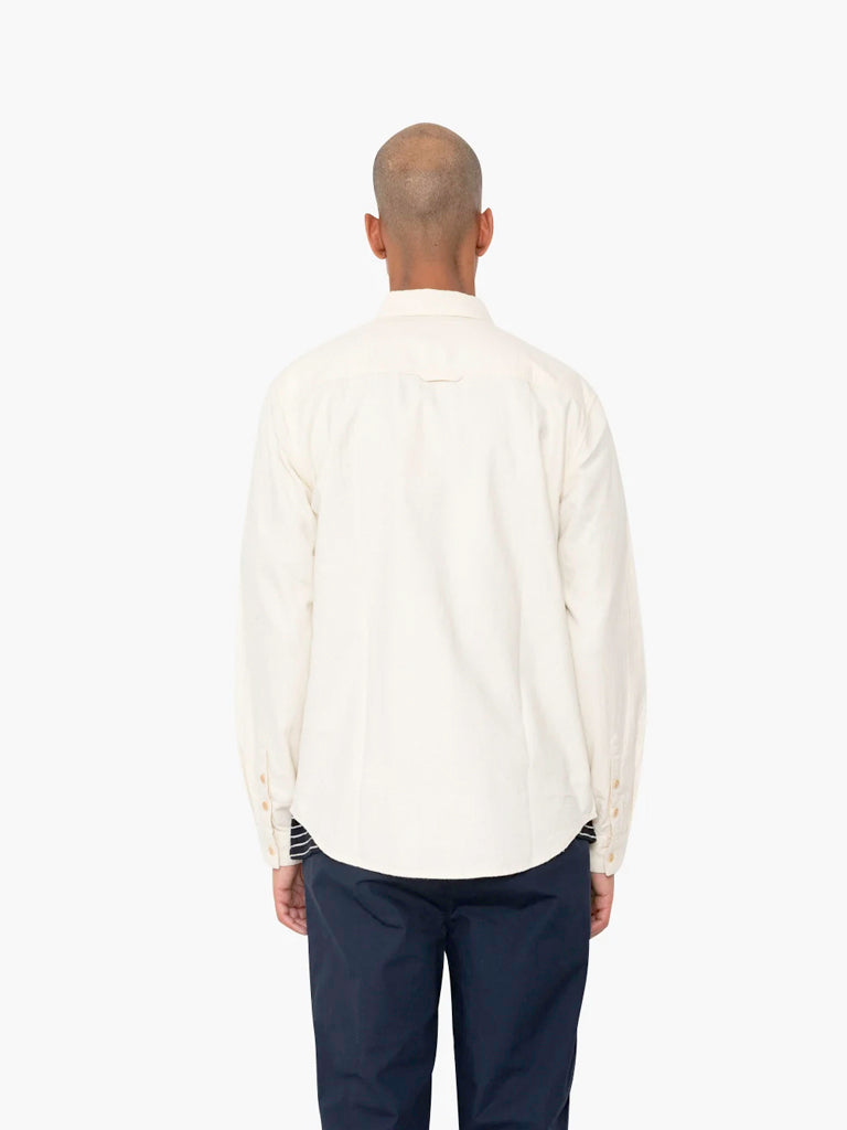 Relaxed Fit Shirt- Ecru Flannel Folk Shirts