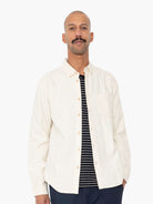 Relaxed Fit Shirt- Ecru Flannel Folk Shirts