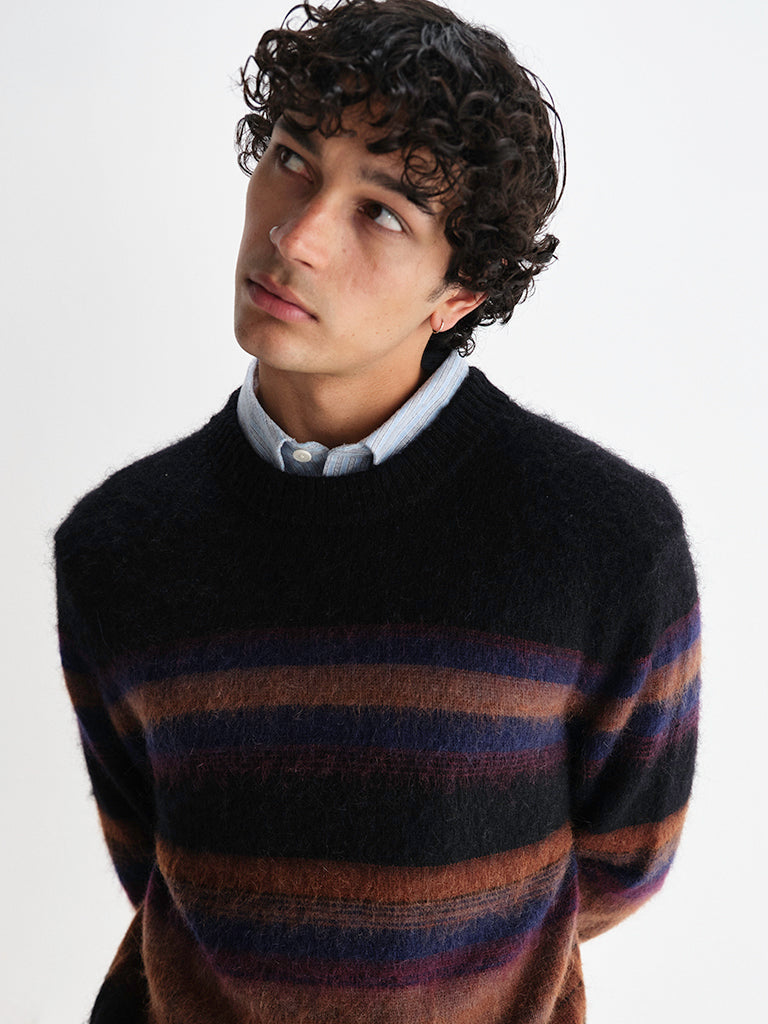 Wilde Crew- Brush Stripe Wax London Sweaters