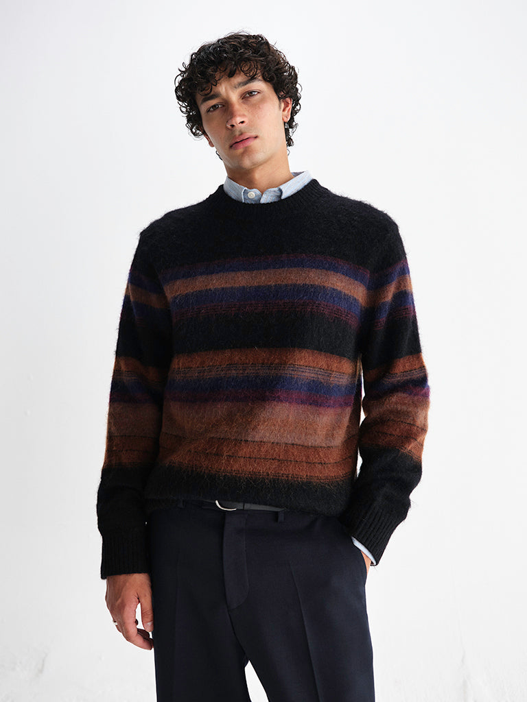 Wilde Crew- Brush Stripe Wax London Sweaters