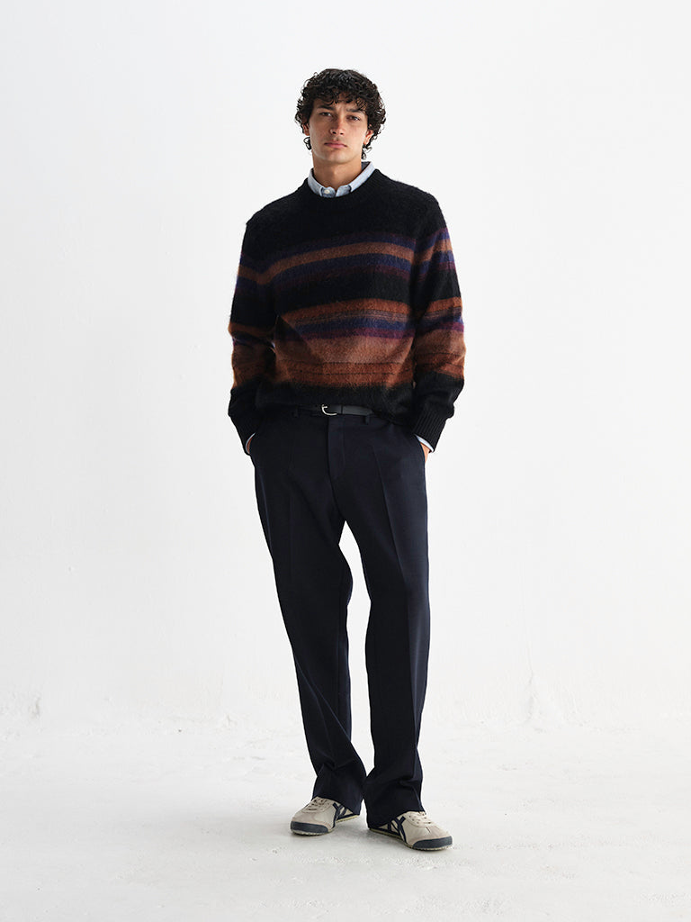 Wilde Crew- Brush Stripe Wax London Sweaters