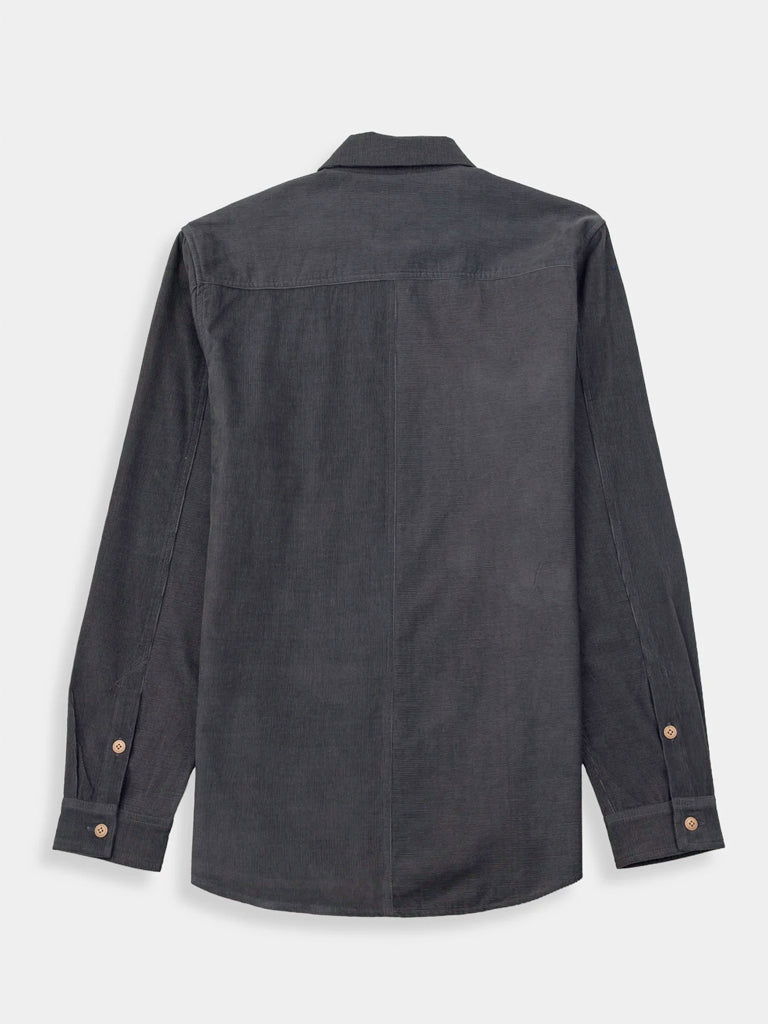 Direction Babycord Shirt- Charcoal Folk Shirts