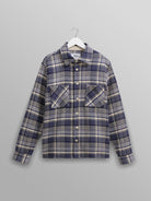 Whiting Overshirt- Blue And Ecru Basket Weave Wax London Shirts