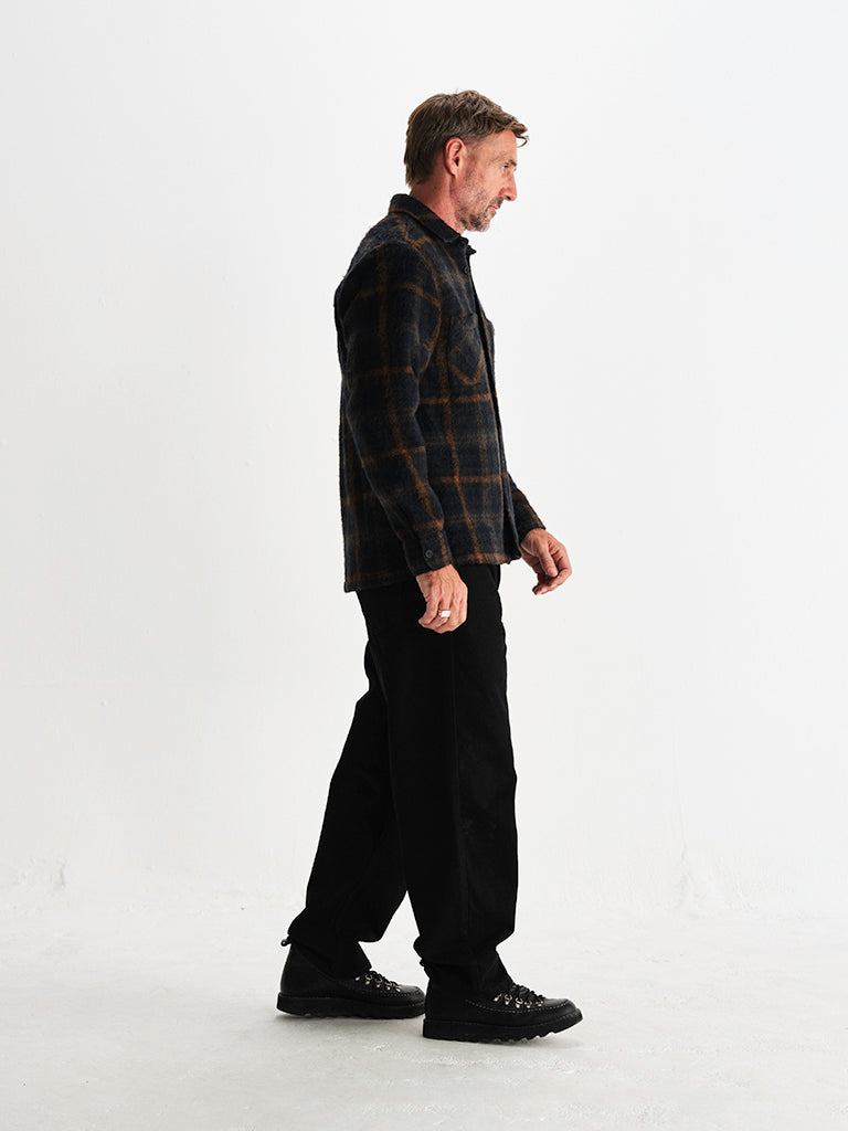 Whiting Overshirt- Teal And Orange Drawn Check Wax London Shirts