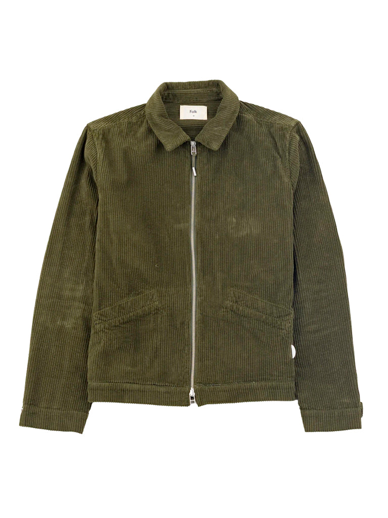 Signal Blouson- Olive Chunky Cord Folk Jackets
