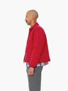 Wadded Bomber- Crimson Ripstop Nylon Folk Jackets