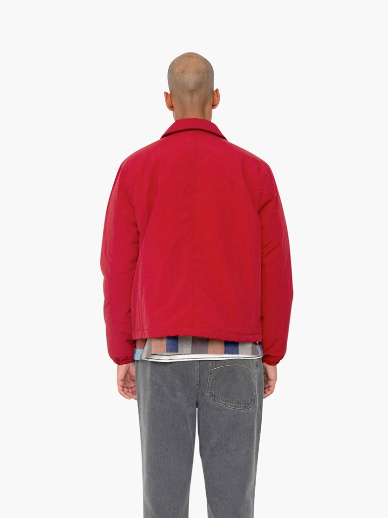 Wadded Bomber- Crimson Ripstop Nylon Folk Jackets