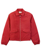 Wadded Bomber- Crimson Ripstop Nylon Folk Jackets