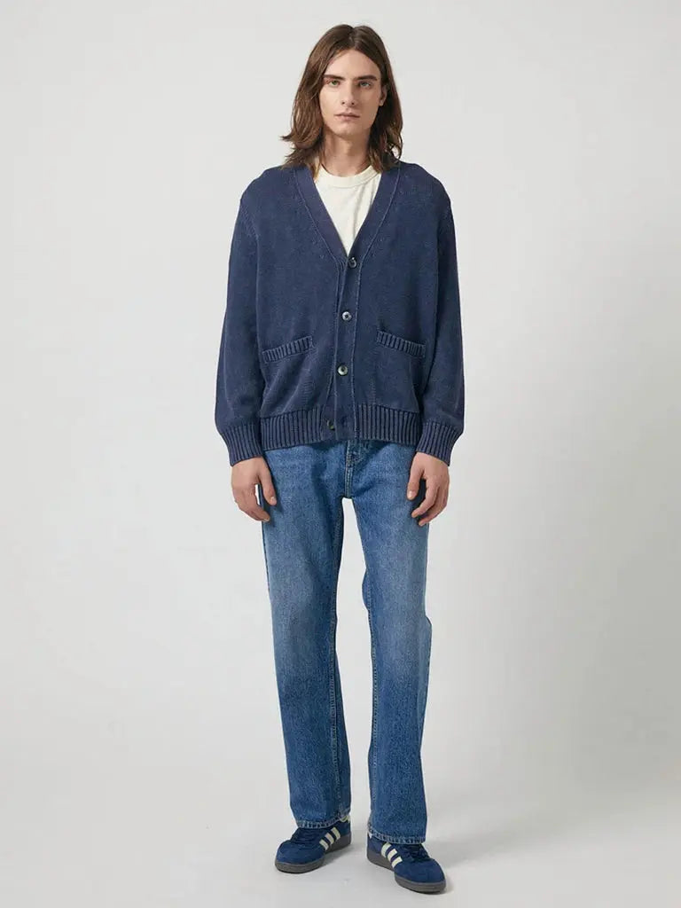 Corridor | Acid Wash Cardigan- Midnight – Eames NW