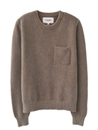 Pocket Crewneck- Brown Corridor Sweaters