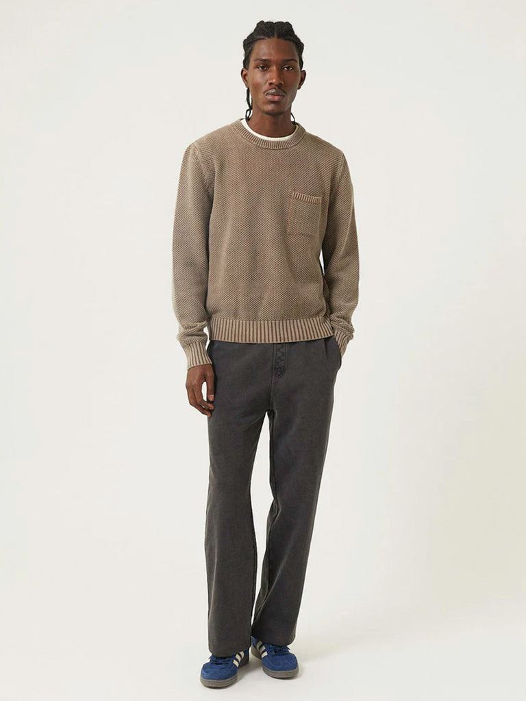 Pocket Crewneck- Brown Corridor Sweaters