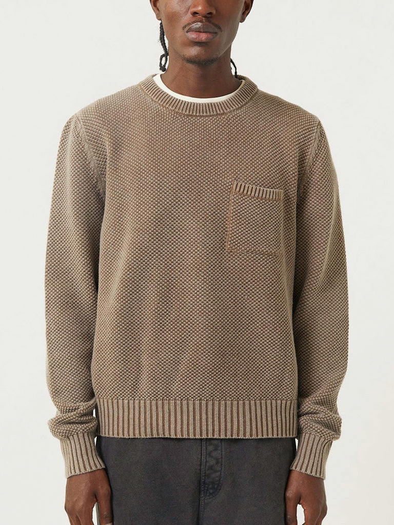 Pocket Crewneck- Brown Corridor Sweaters