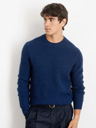Jordan Sweater- Heather Navy Cashmere Alex Mill Sweaters