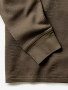 Organic Cotton Waffle Crew- Fatigue Olive Taylor Stitch Sweaters