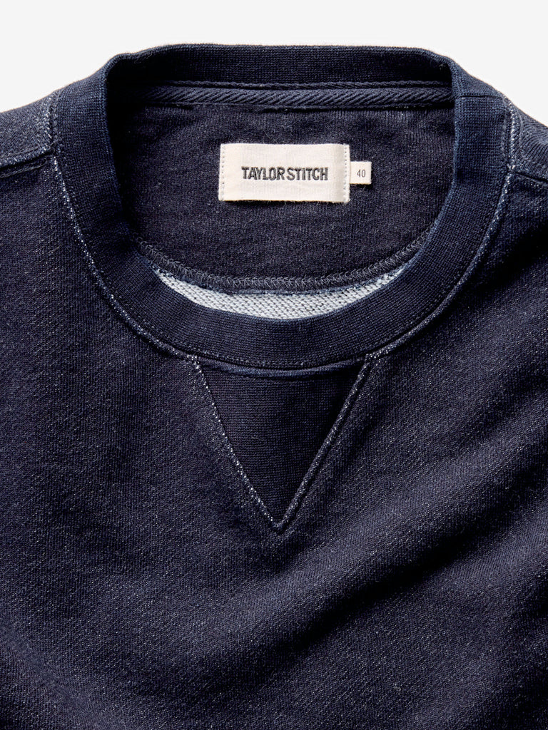The Après Crew- Rinsed Indigo Terry Taylor Stitch Sweaters