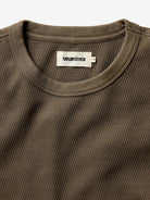 Organic Cotton Waffle Crew- Fatigue Olive Taylor Stitch Sweaters