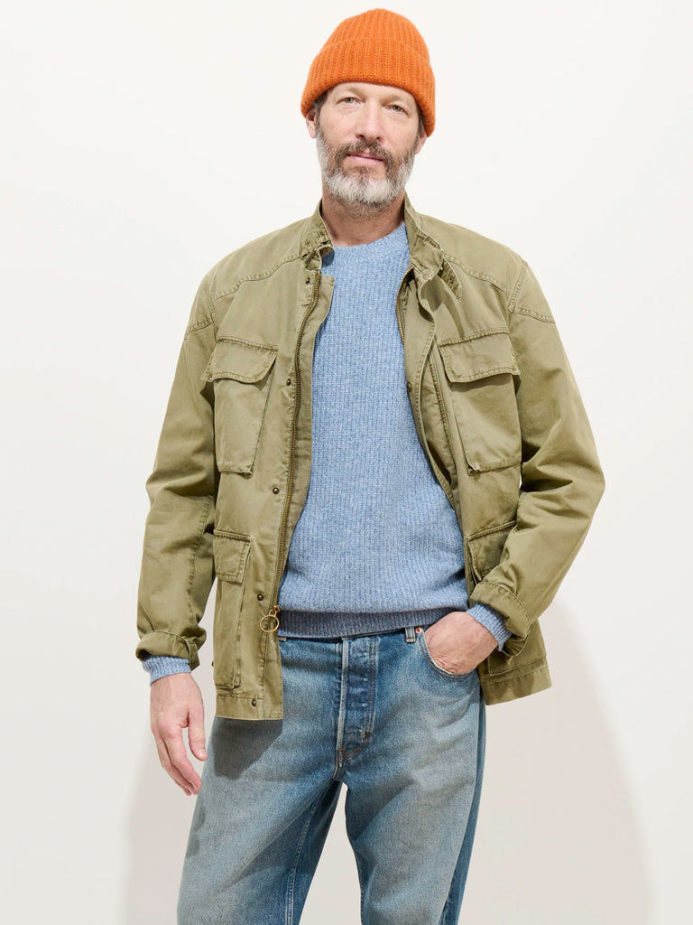 Jordan Sweater- Marled Stonewash Cashmere Alex Mill Sweaters