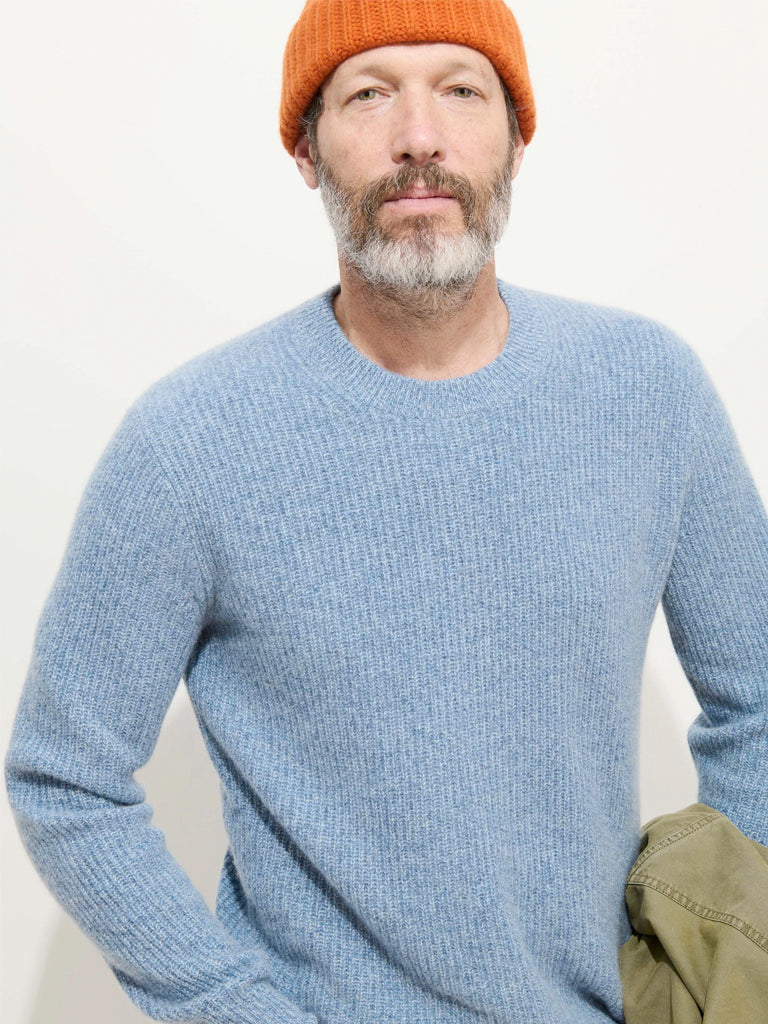 Jordan Sweater- Marled Stonewash Cashmere Alex Mill Sweaters
