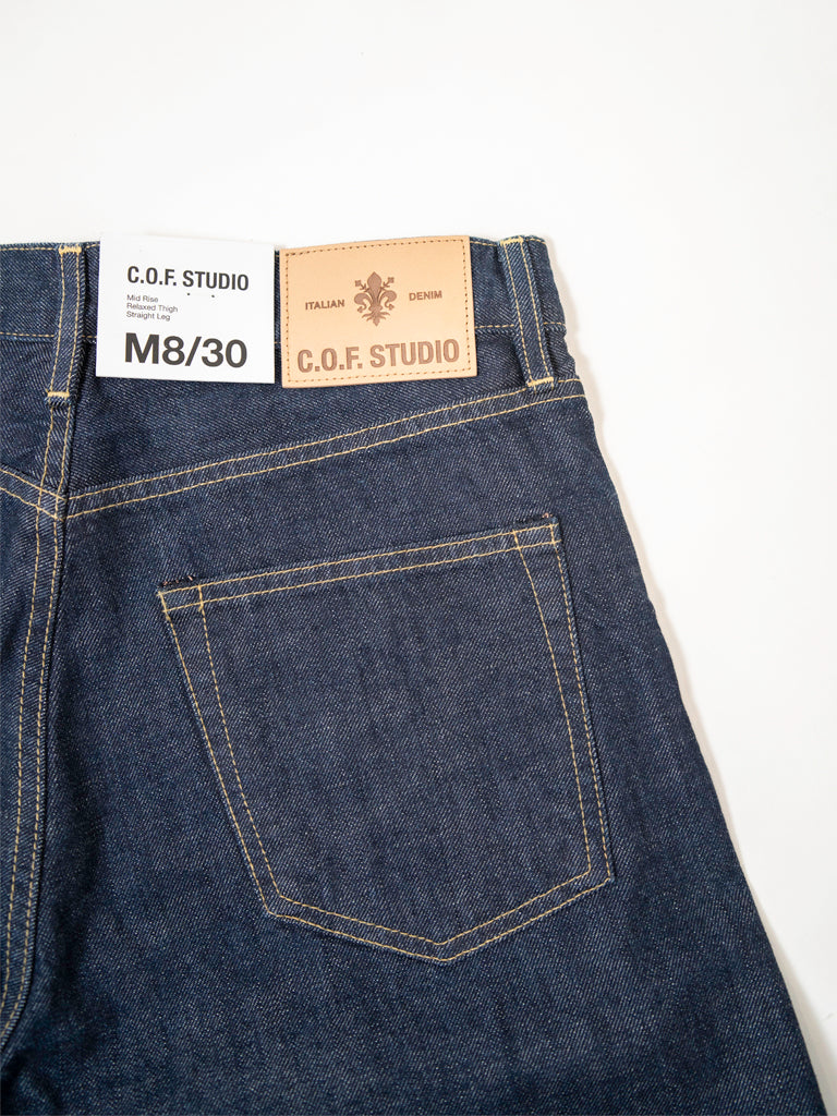 M8 14oz RG Indigo Selvedge- Rinsed C.O.F. Studio Denim