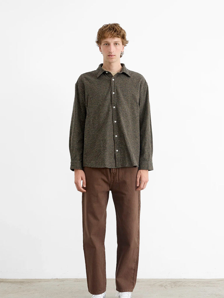 Crossword Shirt- Chocolate Edmmond Studios Shirts
