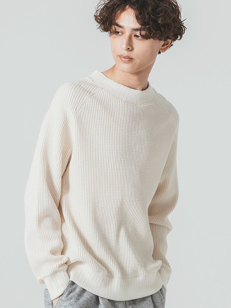 Jackman Waffle Midneck- Ivory – Eames NW