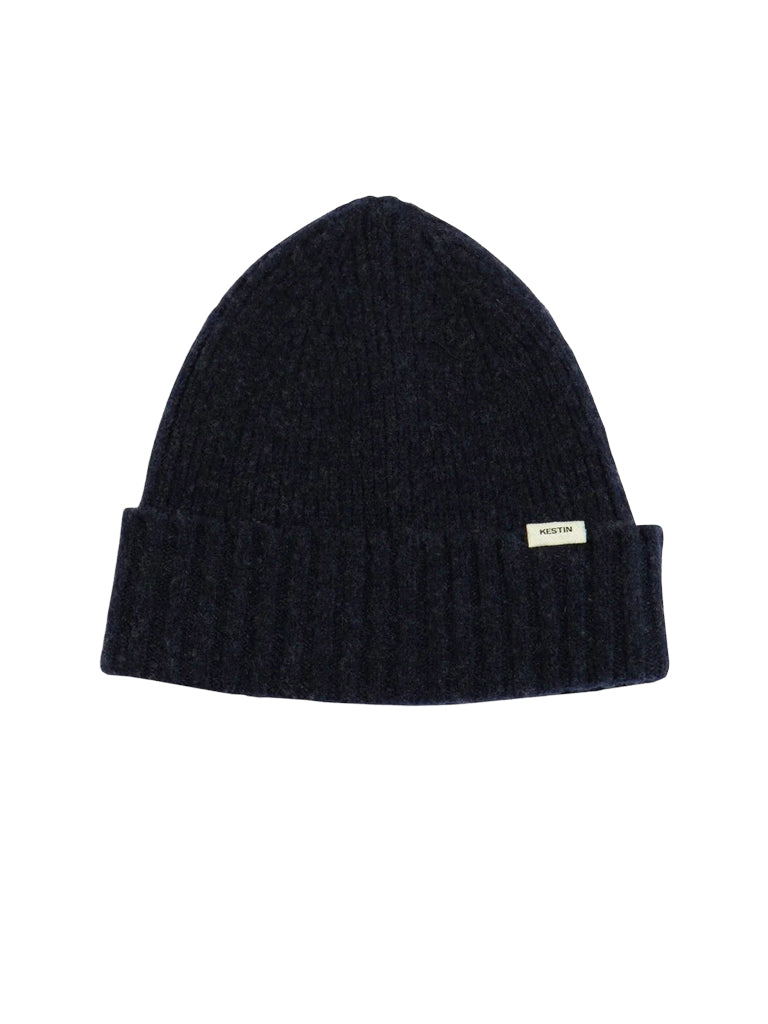 Brushed Lambswool Balloch Beanie- Navy Kestins Hats