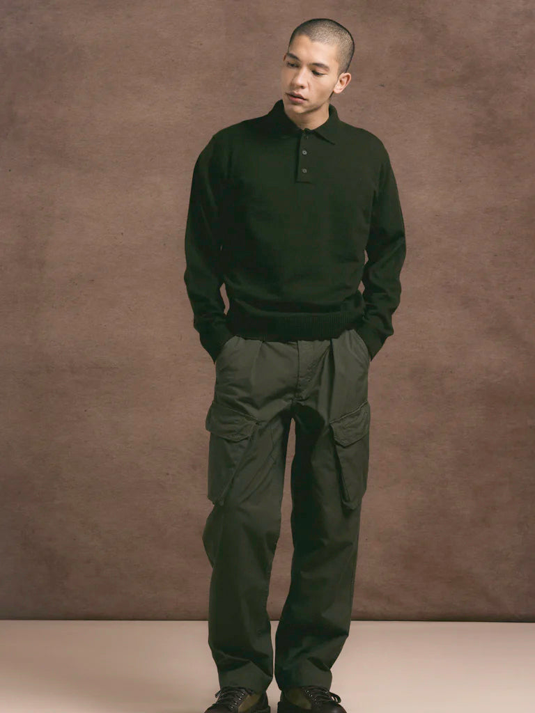 Mull Polo- Dark Olive Kestin Sweaters
