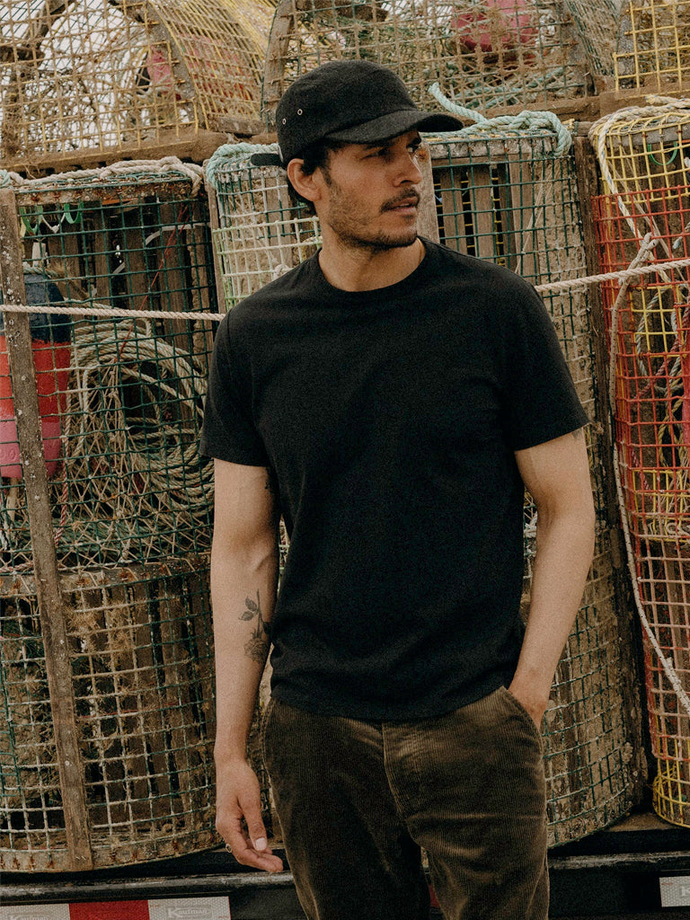 Organic Cotton Tee- Black Taylor Stitch Tee Shirts