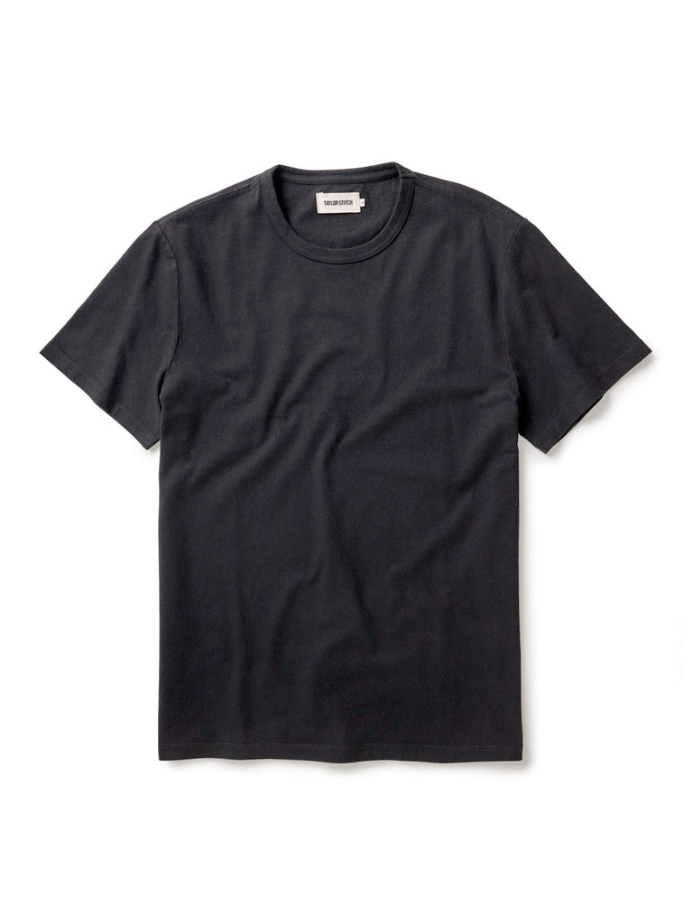 Organic Cotton Tee- Black Taylor Stitch Tee Shirts