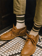 Heathered Mono Stripe Socks- Olive American Trench Socks