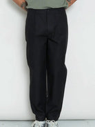 Assembly Pant- Soft Black Linear Texture Folk