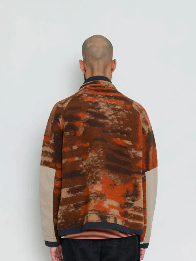 Signal Fleece- Rust Multi Jacquard Folk