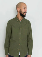 Relaxed Fit Shirt- Dark Sage Flannel Folk